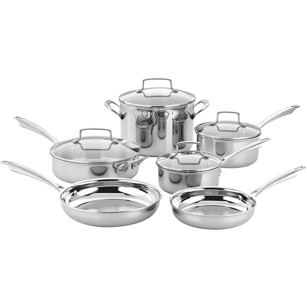 Cuisinart 10 piece pots and pans stainless steel