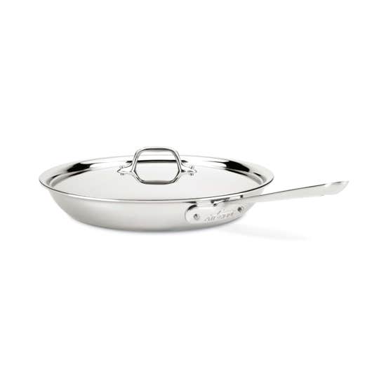 All clad stainless steel pan with lid 12 inch