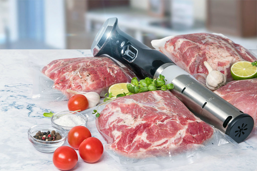 Vacuum Sealed Meat with an Immersion Circulator and Veggies