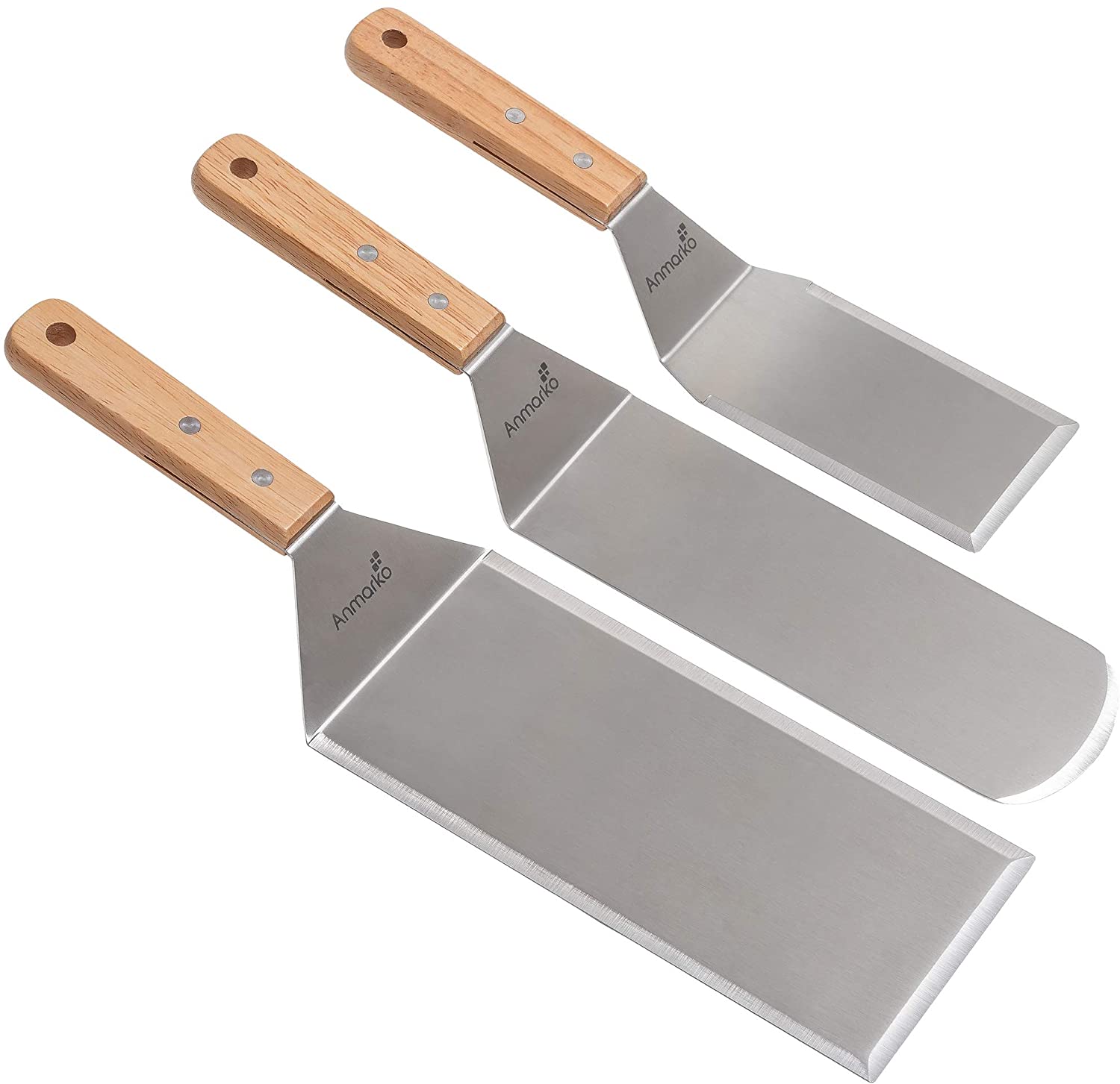 Amarko stainless steel spatula set of three