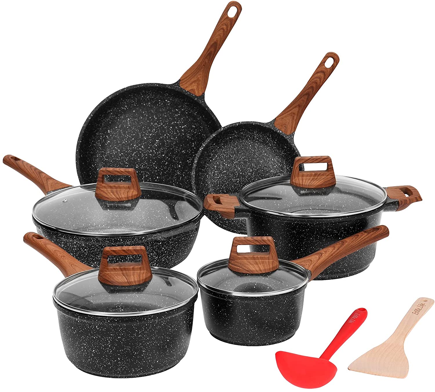 Eslite life 11 piece pots and pans set