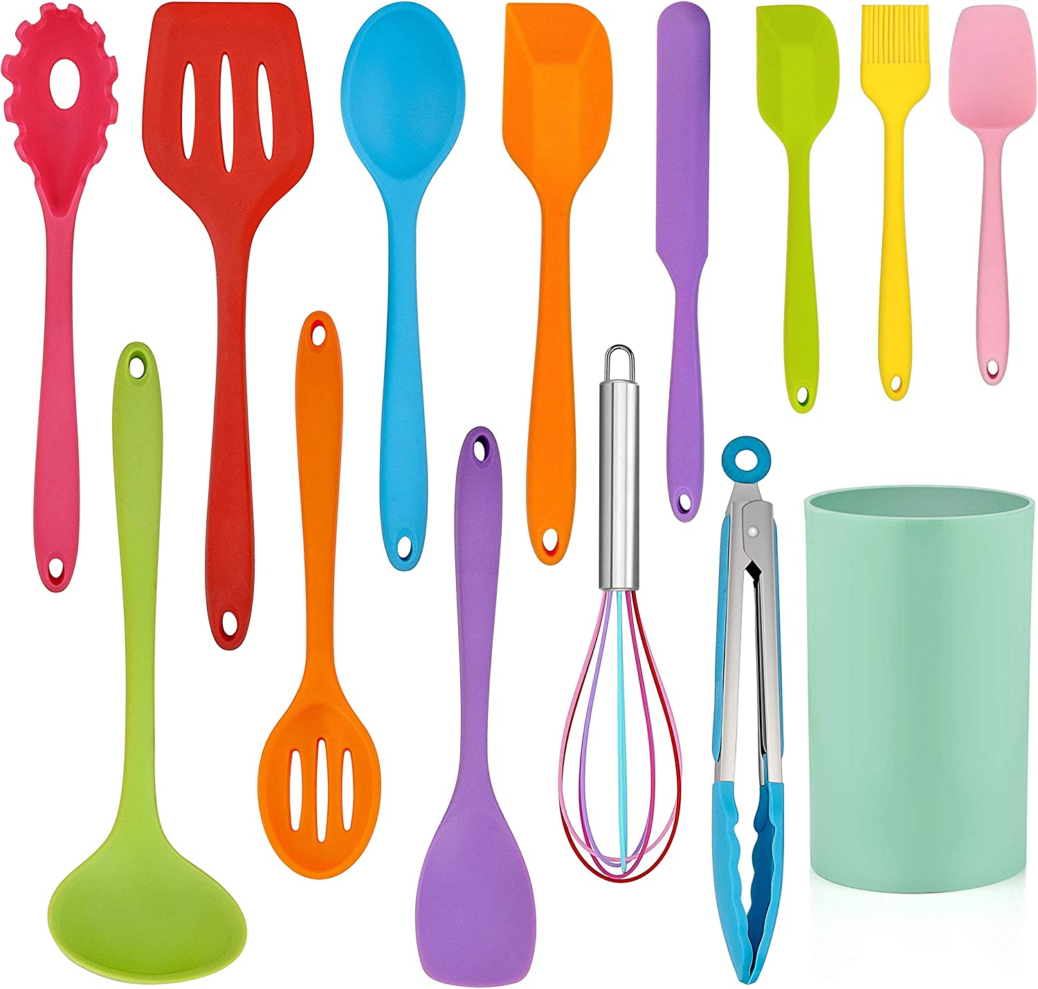 best 14 piece utensil set for ceramic cookware