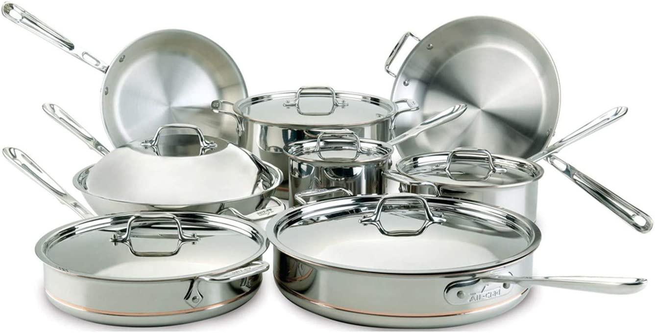 All-Clad Copper Core Pots and Pans Set are the best for gas stoves due to head distribution