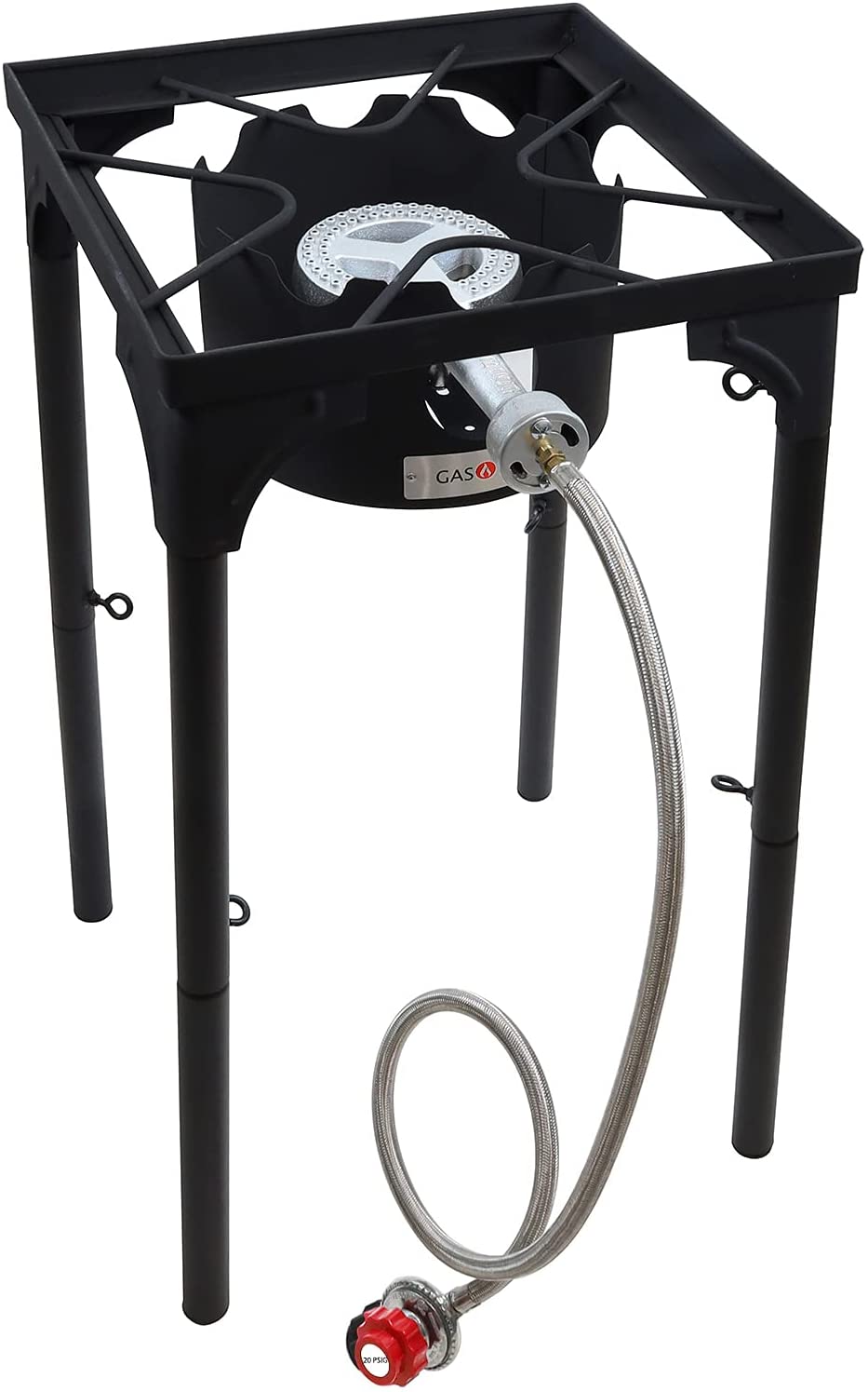 Best outdoor wok burner portable gas one with steel braided hose and pressure regulator
